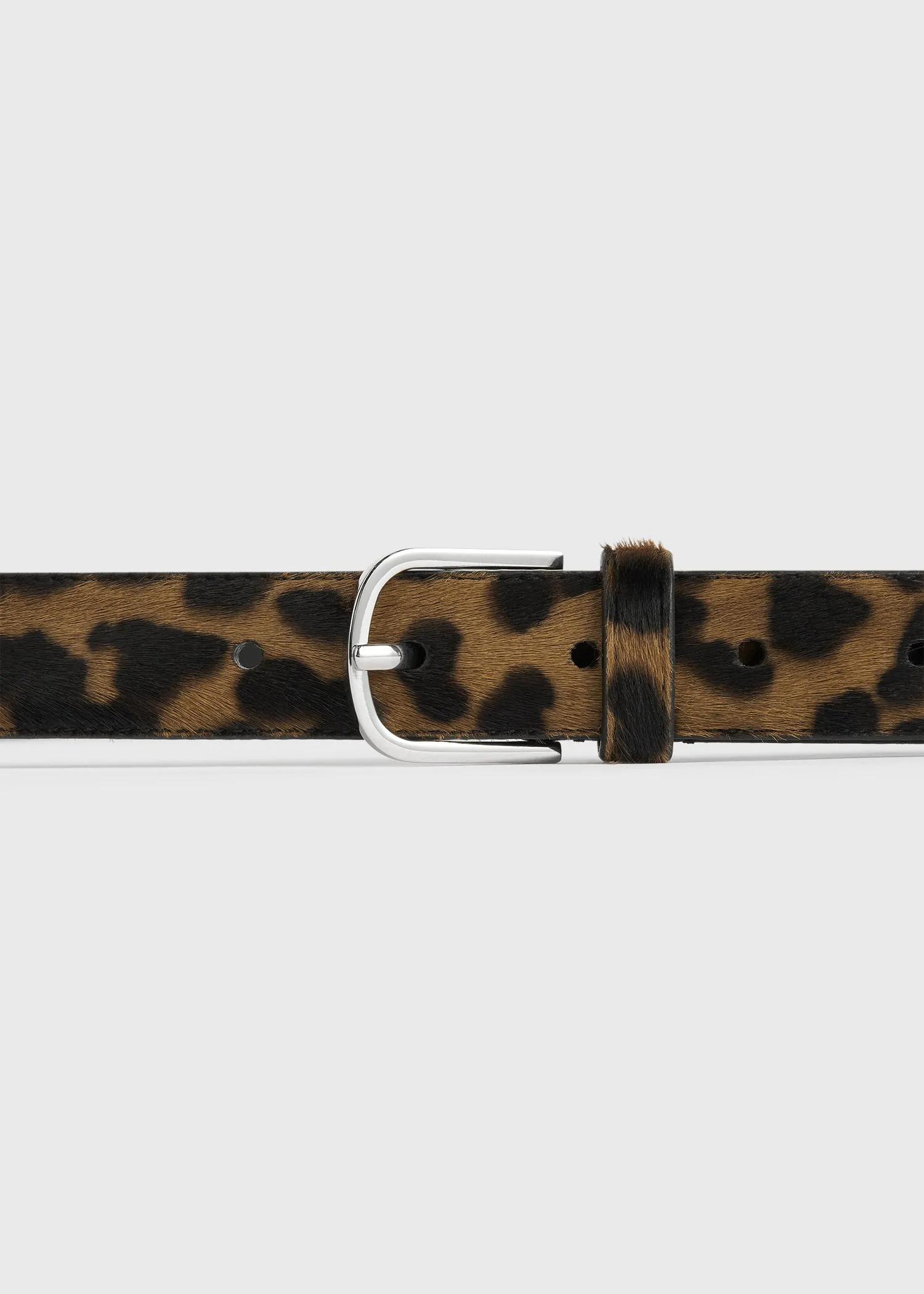 Pony hair belt leopard