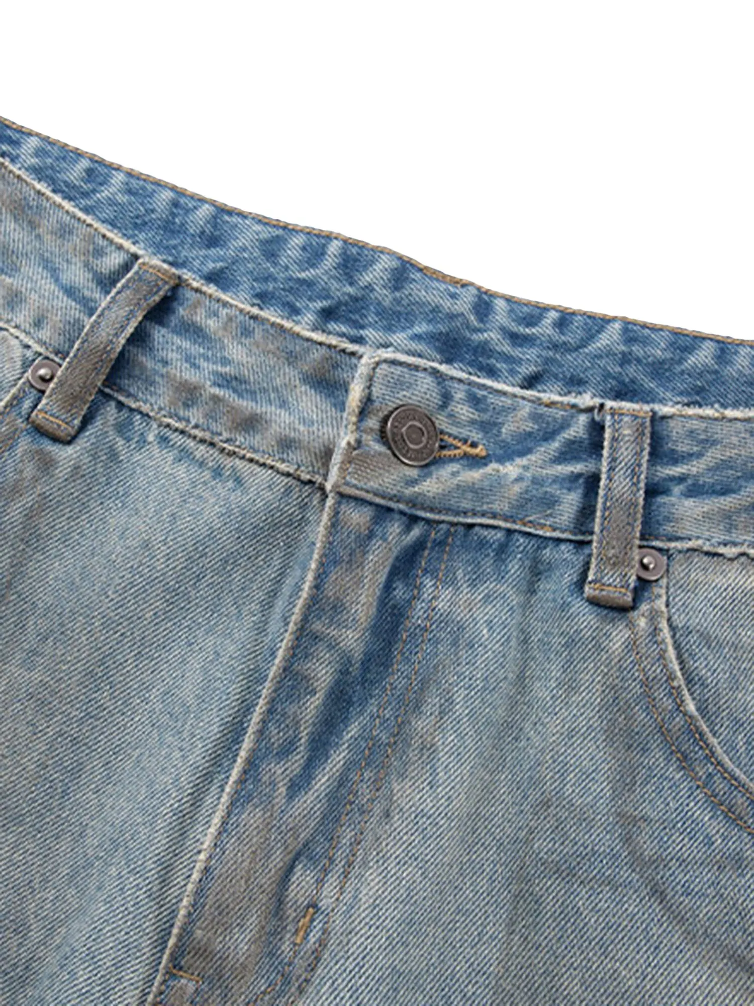 Retro Street Washed Distressed Hip Hop Jeans