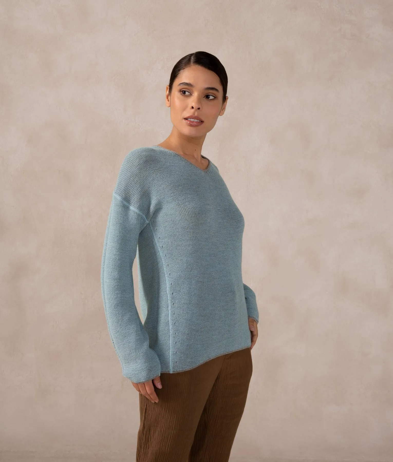 Reversible V-Neck Sweater