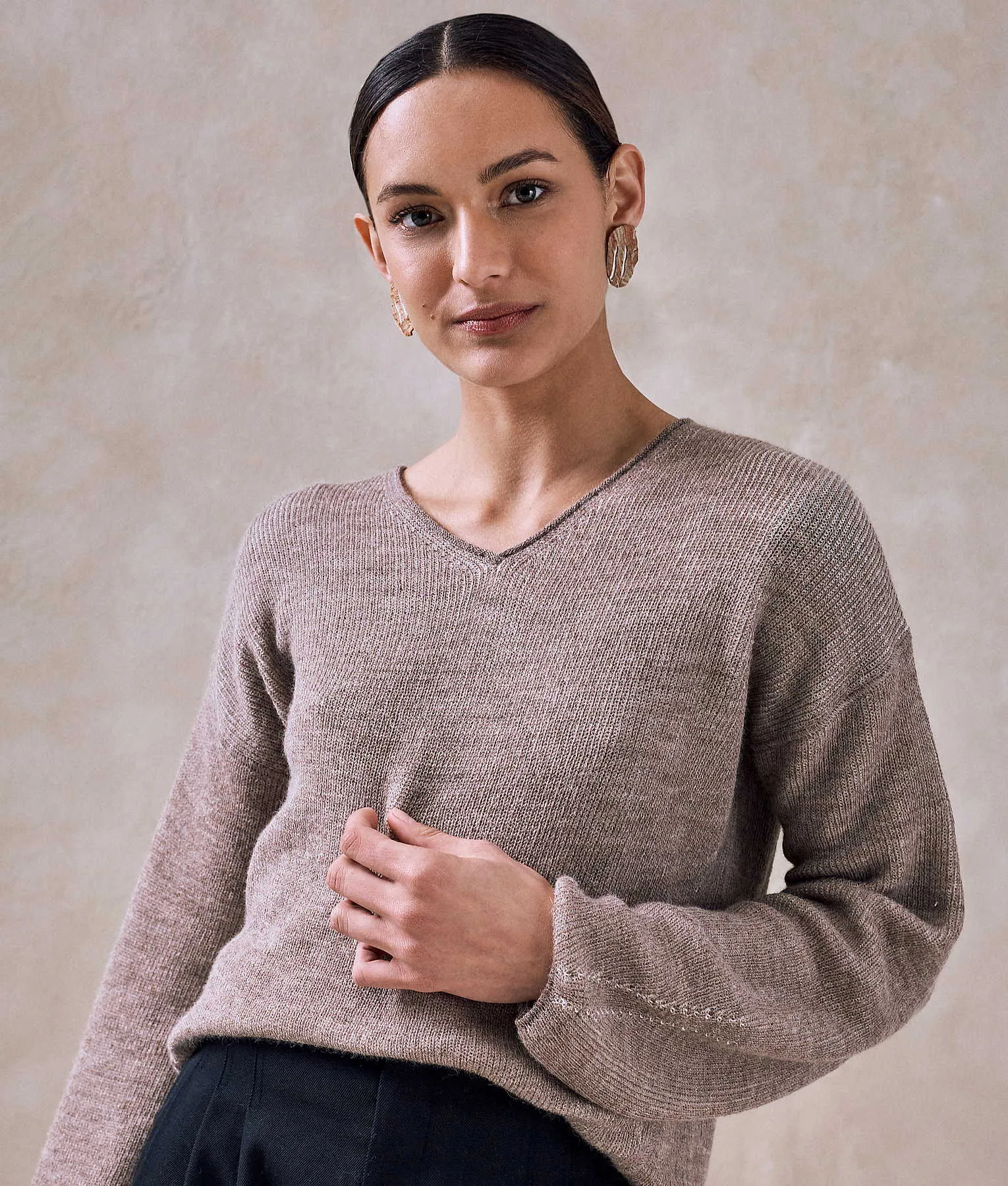 Reversible V-Neck Sweater