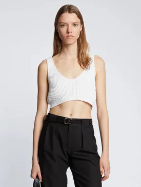 Ribbed Cropped Sweater Top