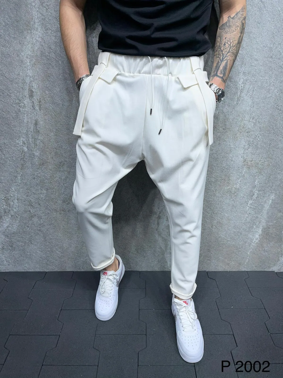 Sneakerjeans White Jogger Pant AY303