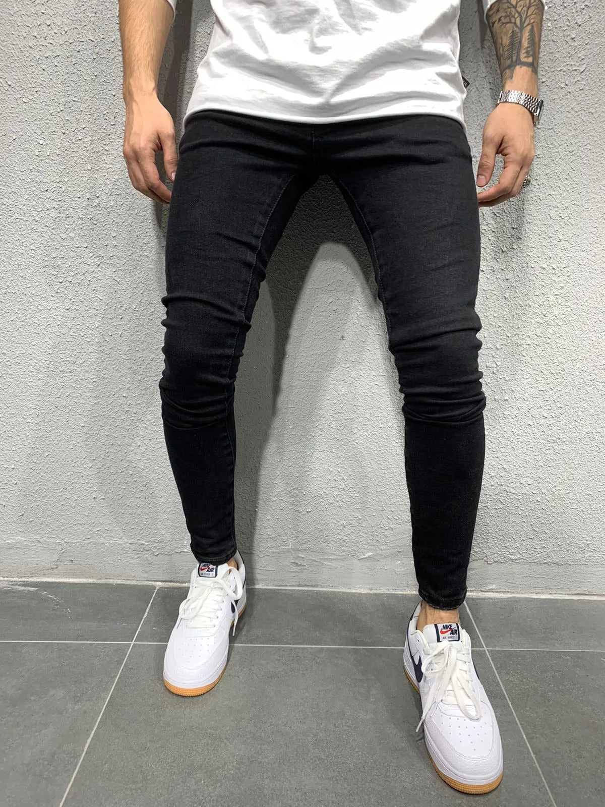 Snekaerjeans - Black Skinny Jeans AY614 Streetwear Jeans