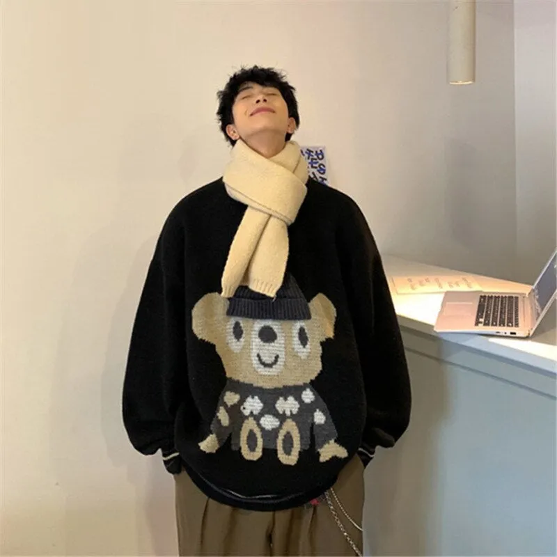 Soft Knitted Cartoon Vintage Sweater