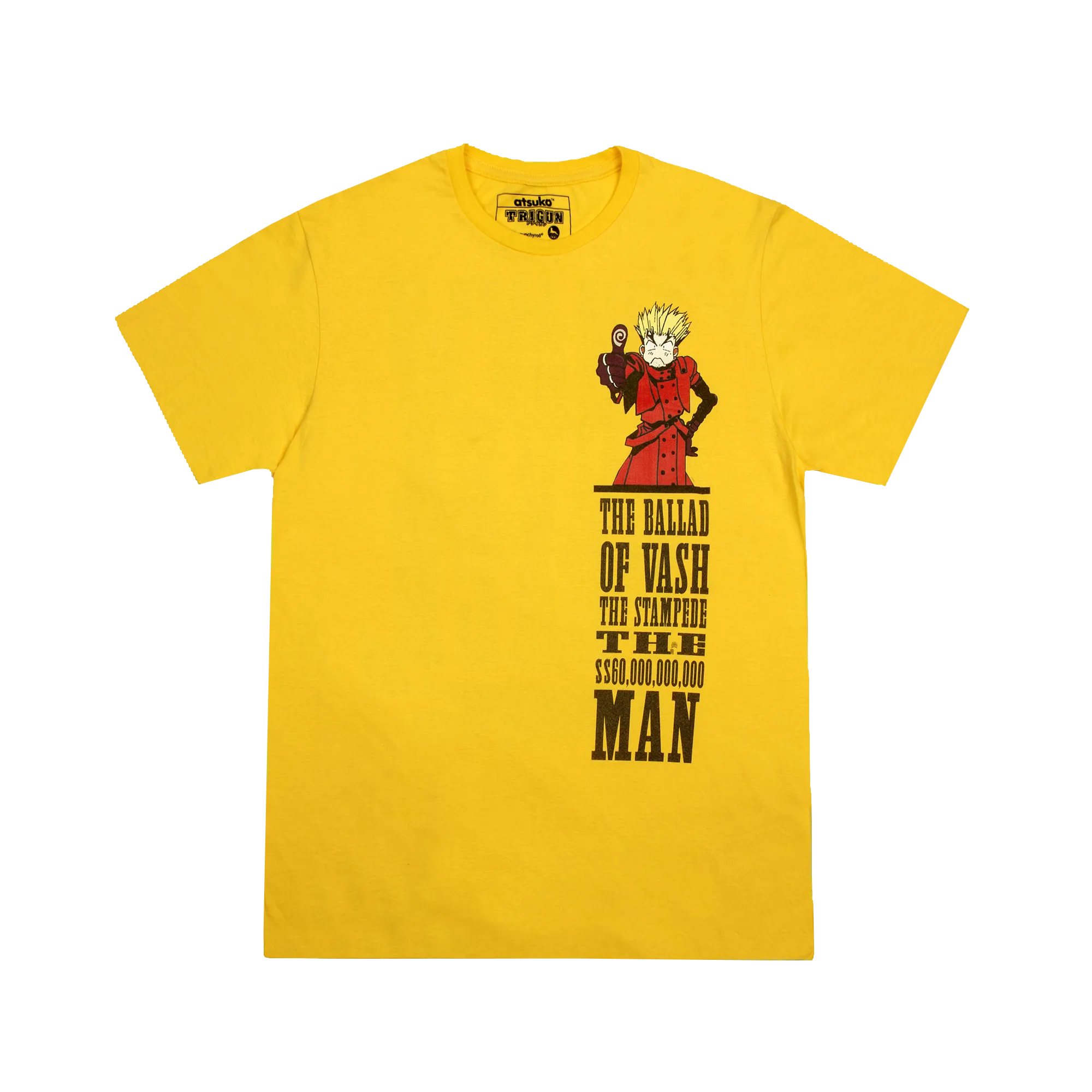 The Ballad Of Vash The Stampede Yellow Tee