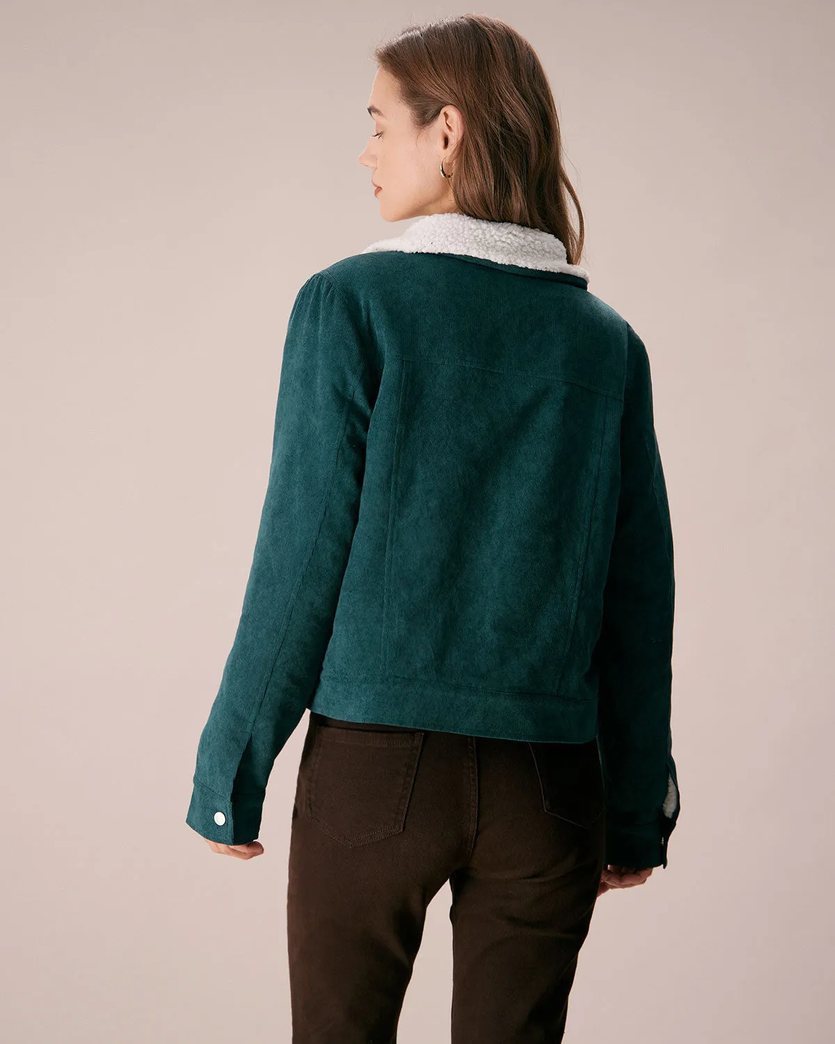 The Green Single Breasted Corduroy Jacket