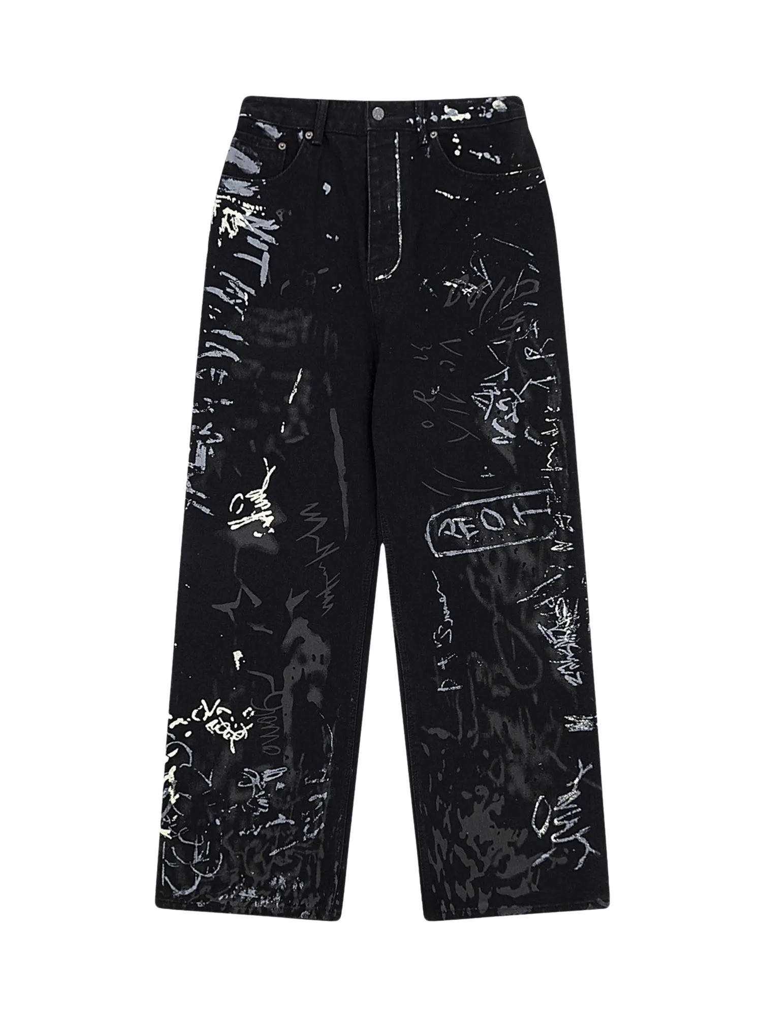 Thesupermade American Graffiti Letter Print Jeans - 1914