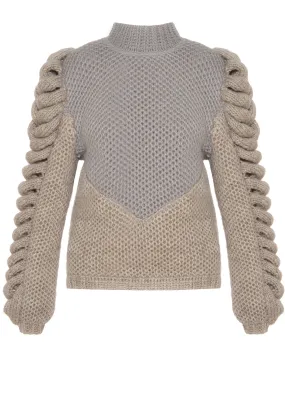 TURTLENECK HAND KNITTED WOOL SWEATER