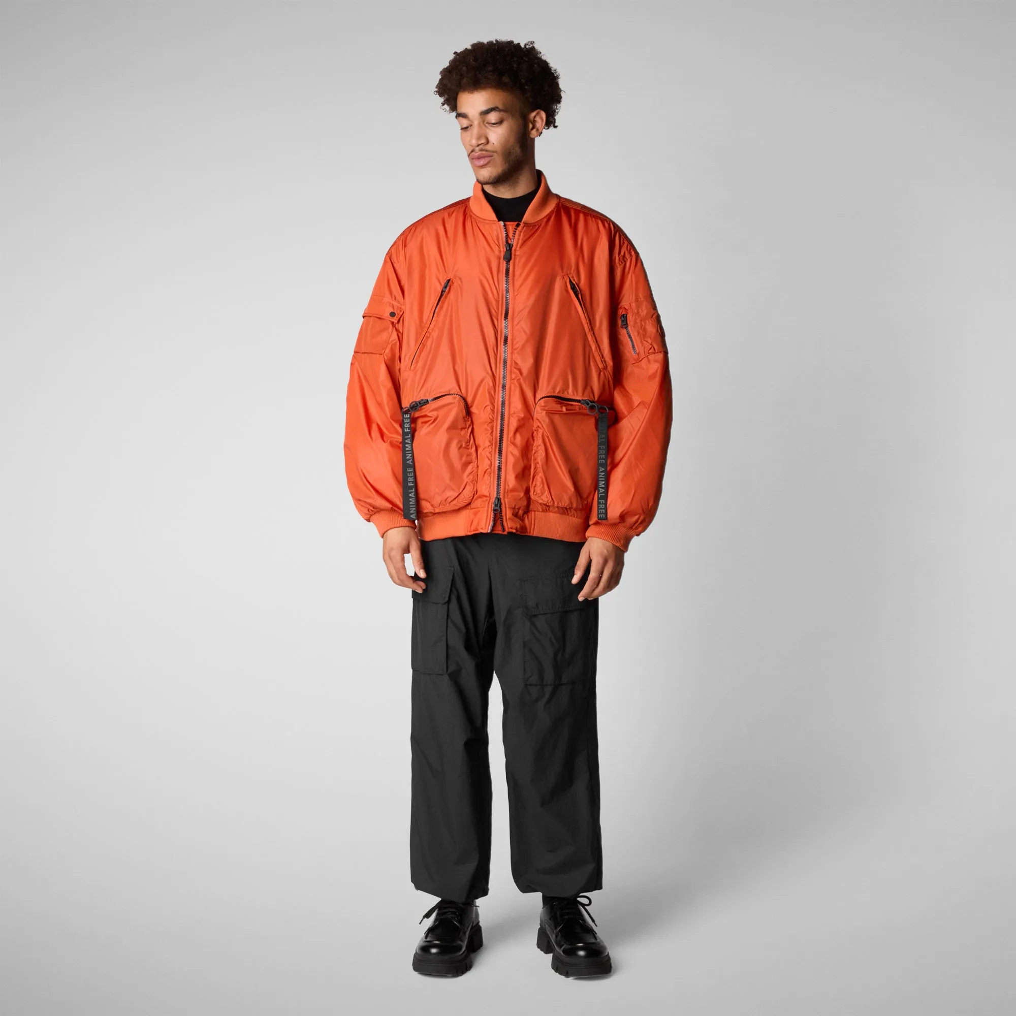 Unisex bomber jacket Usher in maple orange