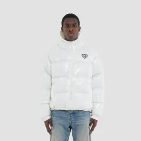 VERSE LOGO PUFFER (HOODED) - WHITE