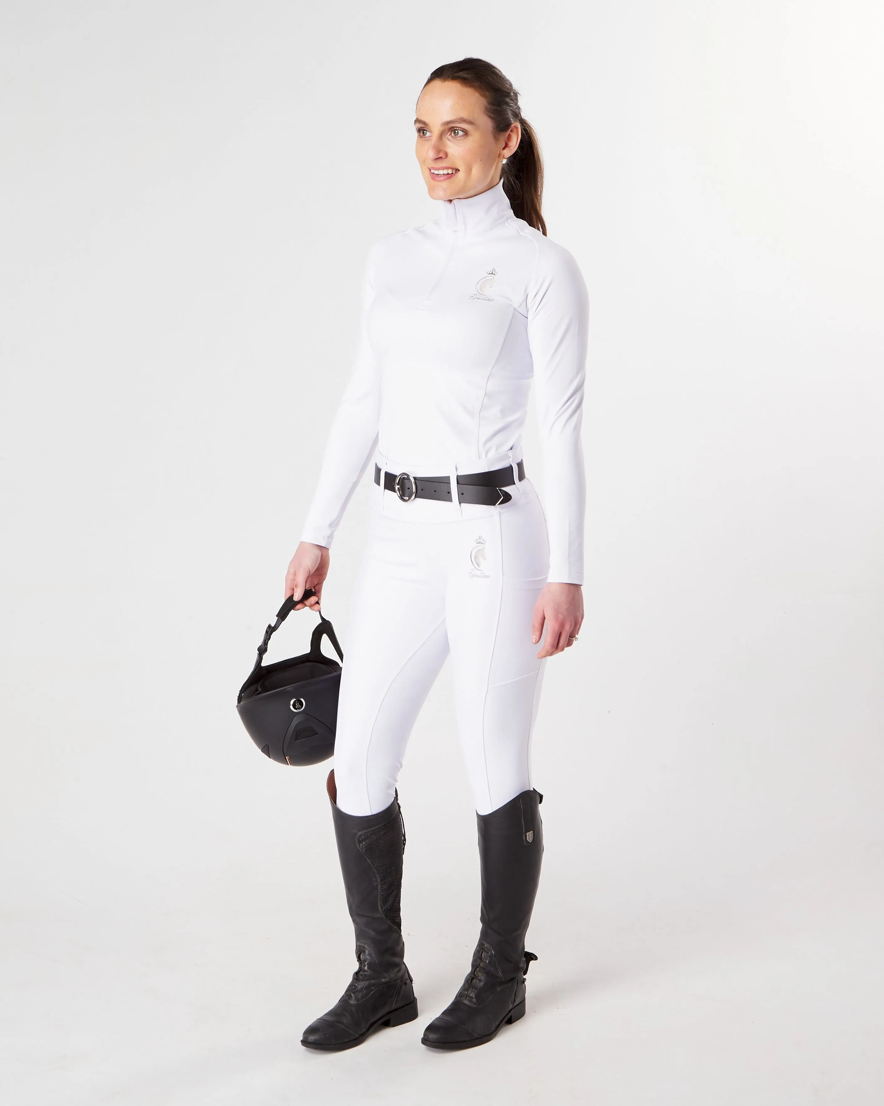 WINTER Competition Full Seat Riding Leggings / Tights- COMPETITION WHITE