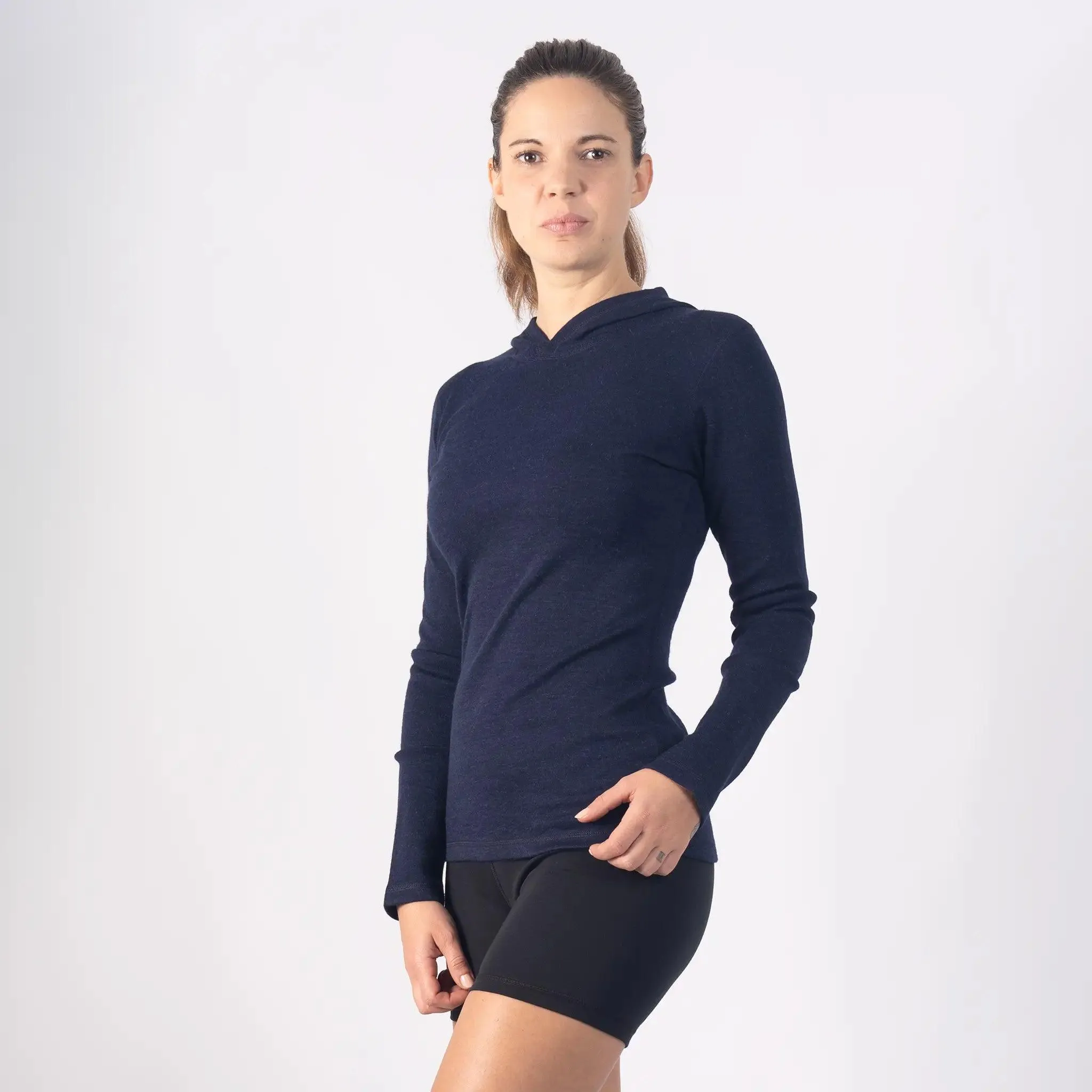 Women's Alpaca Wool Pullover Hoodie: 300 Lightweight