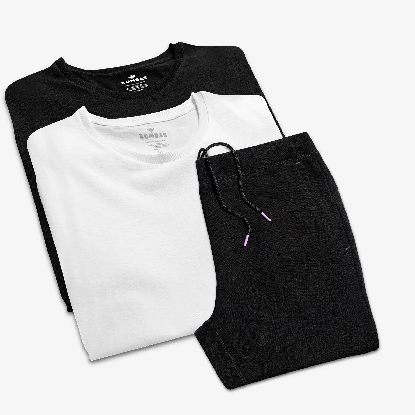 Women's Crew Neck T-Shirt & Sweatpants 4-Pack