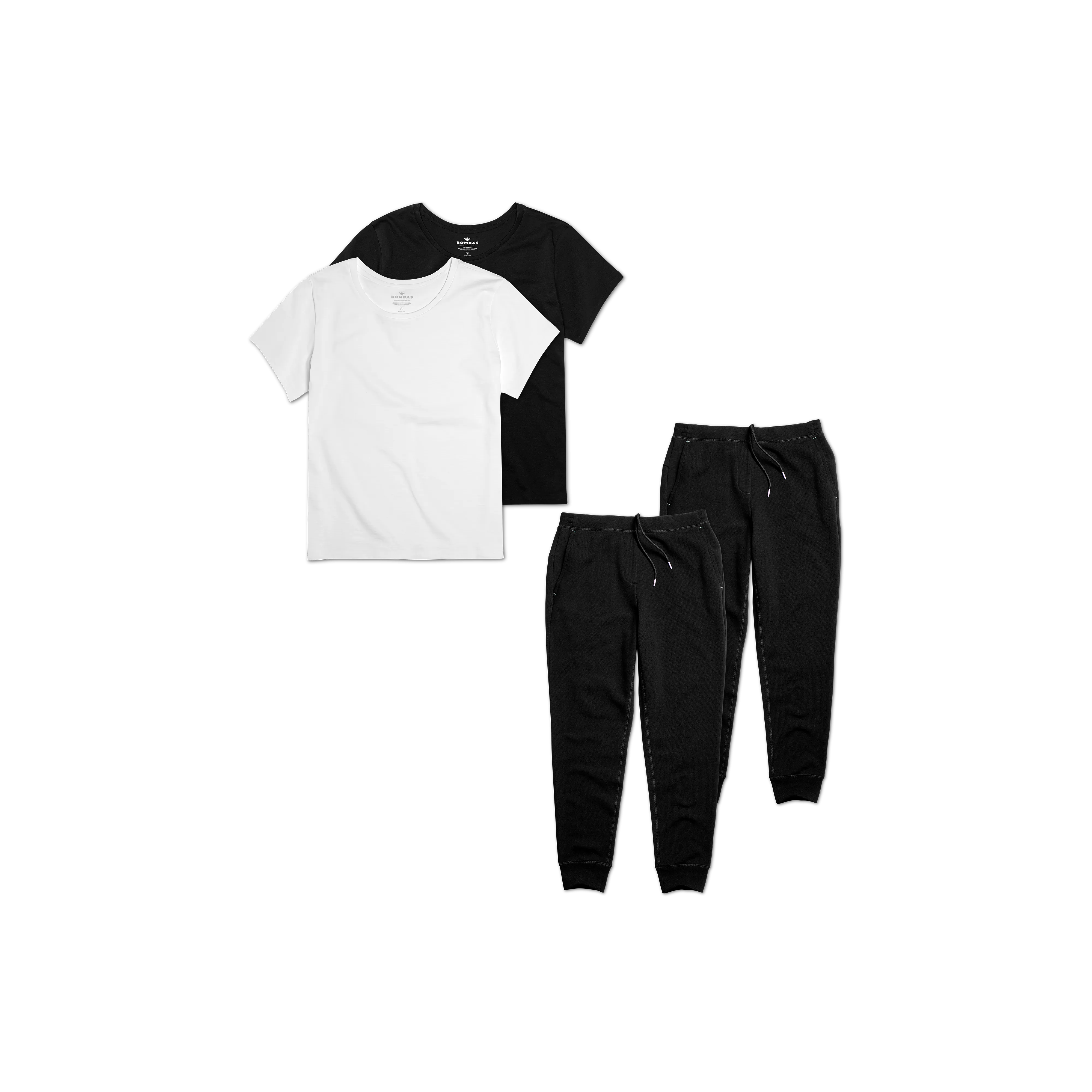 Women's Crew Neck T-Shirt & Sweatpants 4-Pack