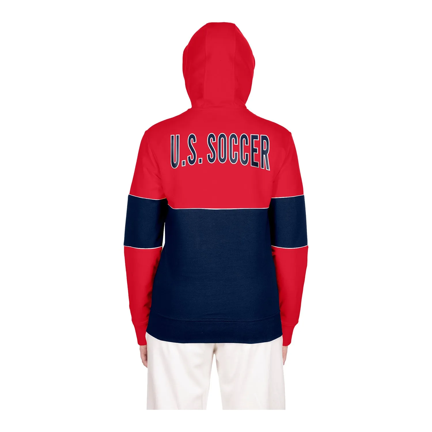 Women's New Era USWNT Full Zip Blocked Red Hoodie