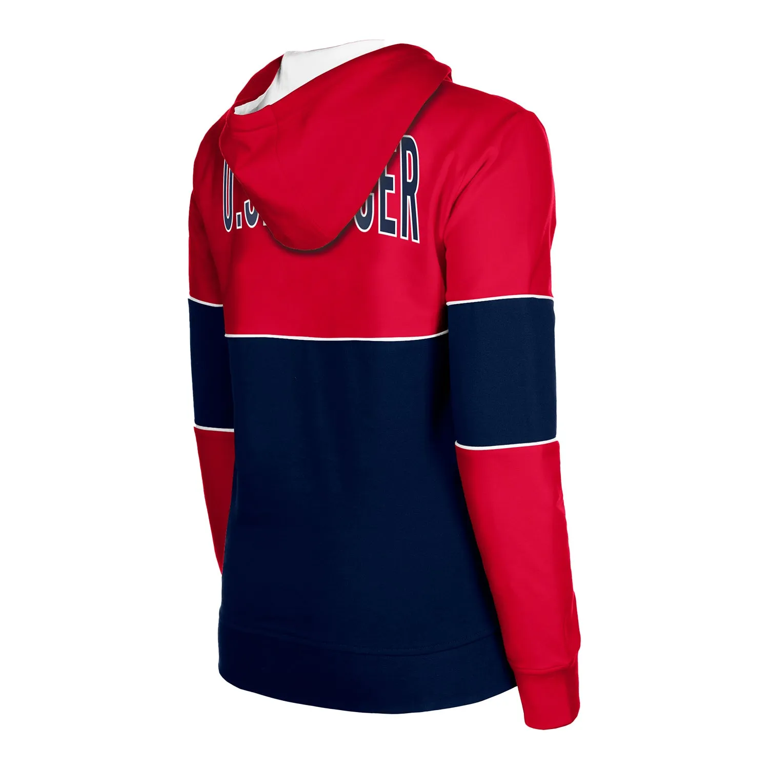 Women's New Era USWNT Full Zip Blocked Red Hoodie