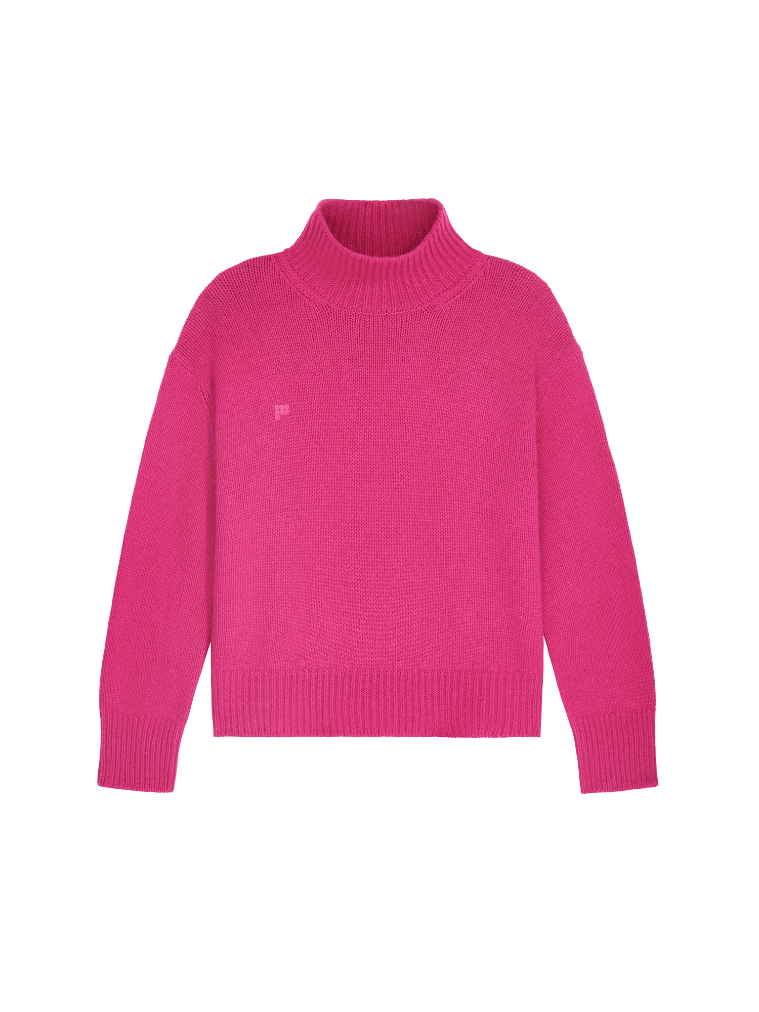 Women's Recycled Cashmere Turtleneck Sweater—tourmaline pink